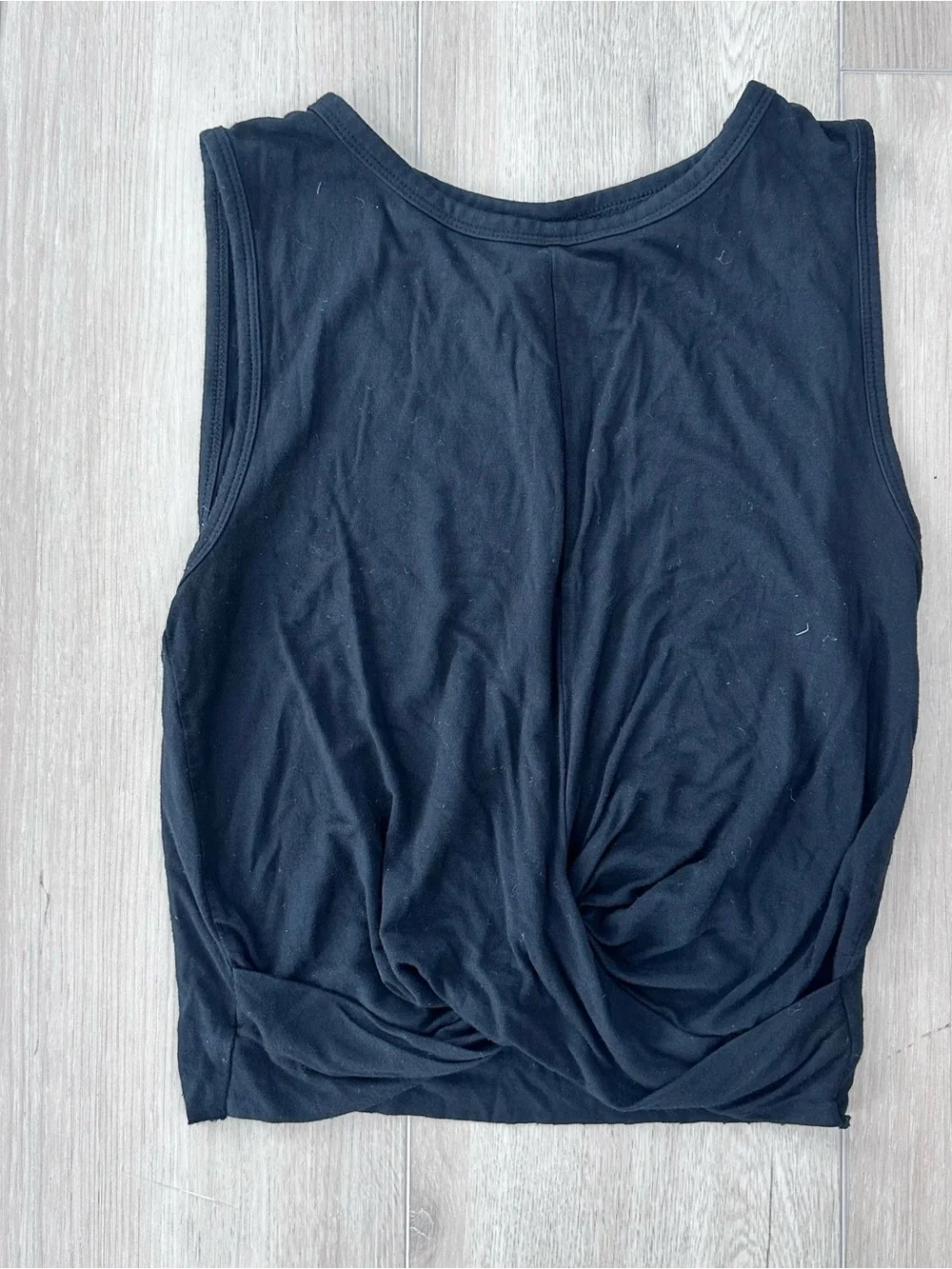 Alo Yoga cover tank cropped twisted front black XS